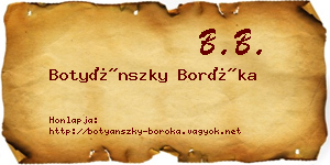 Botyánszky Boróka névjegykártya
